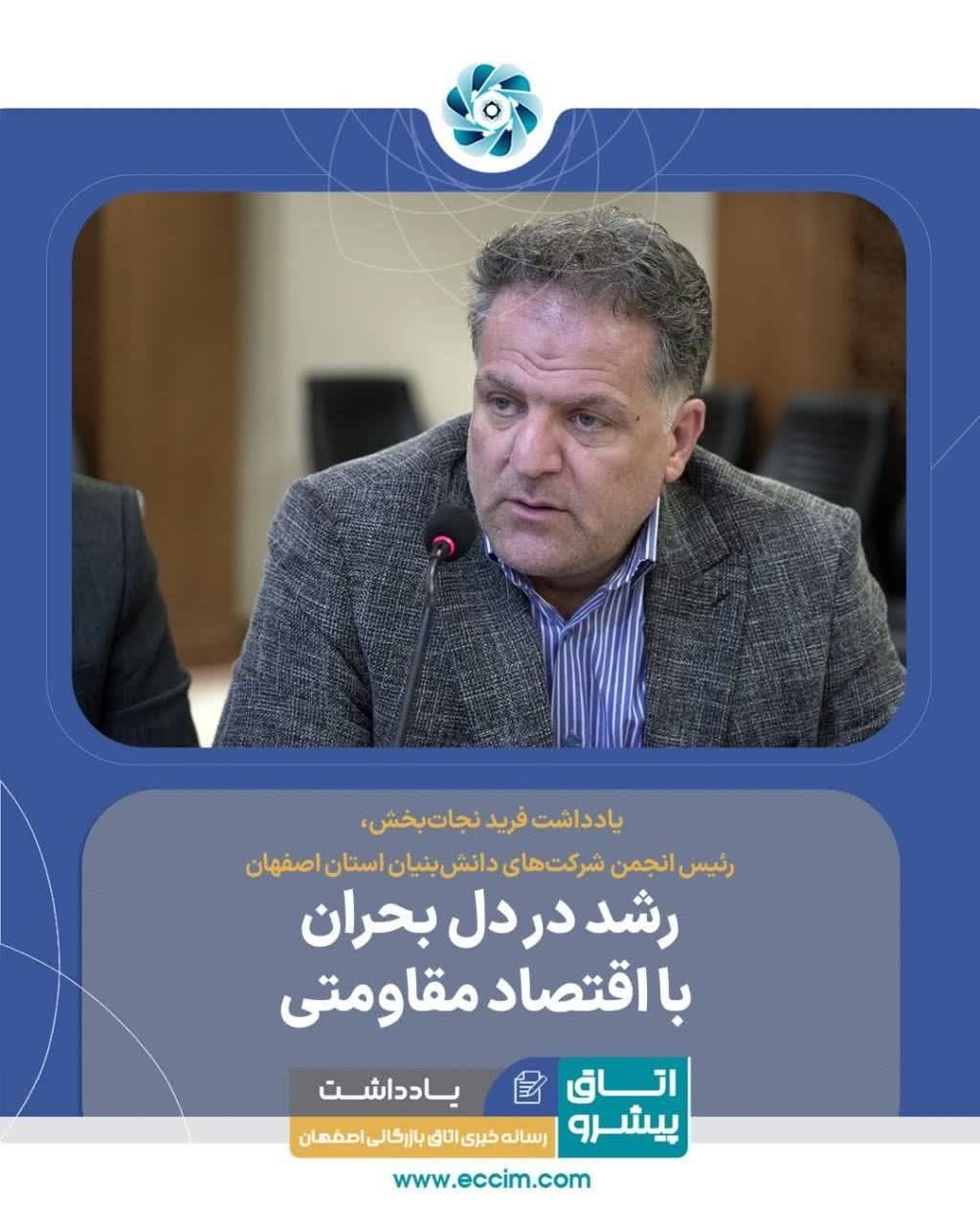 رشد در دل بحران با اقتصاد مقاومتی؛ نقش کلیدی شرکت‌های دانش‌بنیان در رونق اقتصادی اصفهان